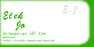 elek jo business card